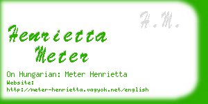 henrietta meter business card